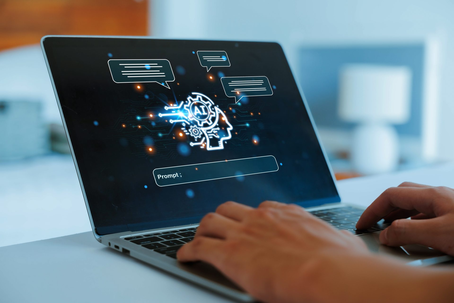 Showing,Graphic,Ai,Chat,In,Of,Front,Screen.,Showcasing,The