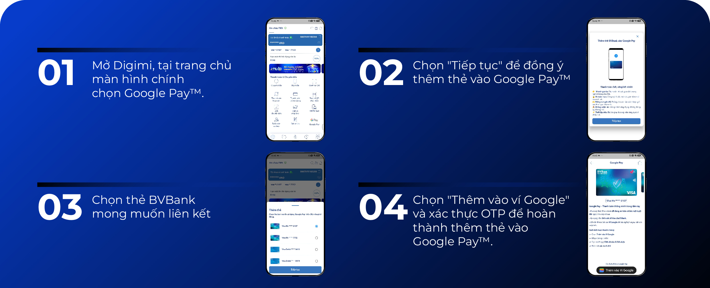 Hướng dẫn liên kết Google Pay